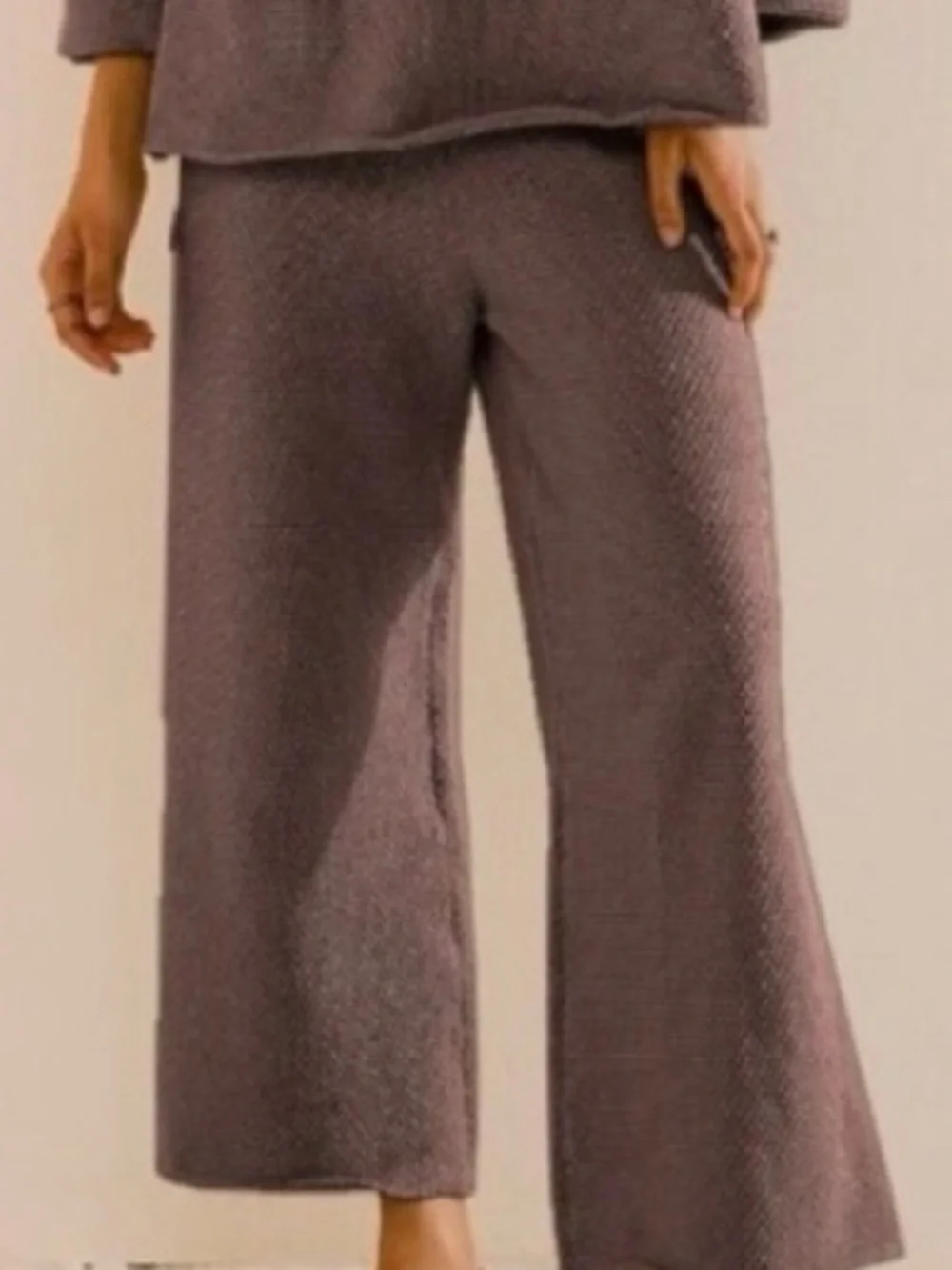 Free People Hailee sweater pants. NWOT . Brown Heather